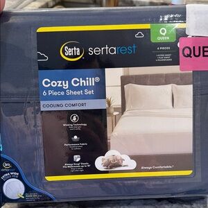 New Serta Cozy Chill Mattress 6 Piece Set- Queen